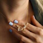 Embrace Joy and Transformation – Serotonin Molecule Necklace with Delicate Butterfly – For Her, A Symbol of Happiness and Calm - Image 4