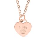 Carry Their Paw Close to Your Heart – Engraved Heart Necklace for Cherished Pet Lovers - Image 7
