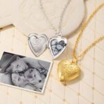 Hold Love Close – Heart-Shaped Photo Locket Necklace – A Tender Keepsake for Her - Image 2