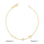 Embrace Your Story – Custom Initials Bracelet with Sparkling Zirconia – A Cherished Gift for Her Special Moments - Image 2