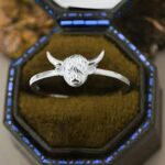 Highland cow ring for women symbolizing strength