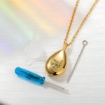 Carry Their Memory Close – Tear Drop Cremation Urn Necklace – For Cherished Pets, Babies & Friends - Image 4