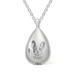 Tear drop cremation urn necklace for cherished memories