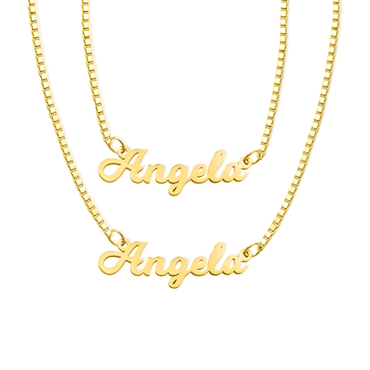 Handwriting double name necklace set for cherished moments