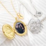 Carry Love Close – Custom Flower Locket Necklace with Photo Charm – A Timeless Treasure for Mom and Grandma - Image 3