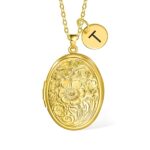 Custom flower locket necklace carrying love close