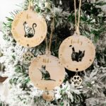 Celebrate a Kitten’s First Christmas – Custom Wooden Cat Silhouette Ornament – For Cherished Cat Lovers & Families - Image 3