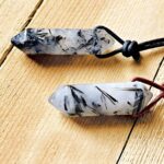 Illuminate His Journey – Rutilated Quartz Necklace with Leather Chain – For Men Who Seek Purpose and Style - Image 2