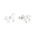 Sterling silver horse stud earrings for animal lovers