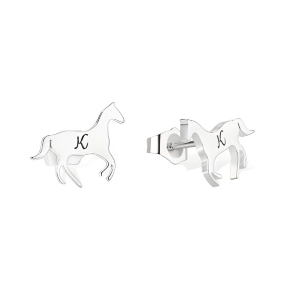 Sterling silver horse stud earrings for animal lovers