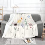 Embrace Her Garden of Love – Custom Floral Blanket with Grandkids’ Names – A Heartfelt Keepsake for Grandma’s Cozy Moments - Image 4