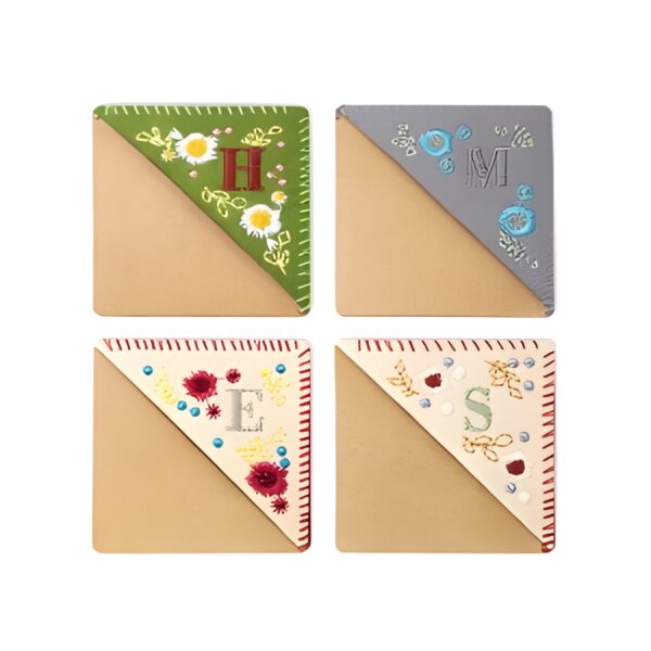 Personalized floral initial bookmark for meaningful connections