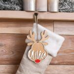 Celebrate Togetherness – Custom Wooden Stocking Name Tags – For Cherished Christmas Traditions - Image 2