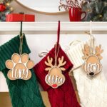 Celebrate Togetherness – Custom Wooden Stocking Name Tags – For Cherished Christmas Traditions - Image 3