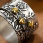 Embrace Calm and Beauty – Spinning Bee Meditation Ring – For Moments of Peace and Focus - Image 4