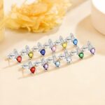 Embrace Heritage and Heart – Sterling Silver Celtic Knot Stud Earrings with Birthstone – A Cherished Gift for Her Special Moments - Image 2