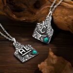 Embrace Her Spirit – Sterling Silver Initial Cattle Tag Necklace – For the Cowgirl in Your Life - Image 2