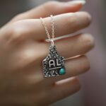 Embrace Her Spirit – Sterling Silver Initial Cattle Tag Necklace – For the Cowgirl in Your Life - Image 4