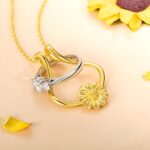 Carry Sunshine Close – Sterling Silver Sunflower Ring Holder Necklace – A Thoughtful Keepsake for Her Everyday Moments - Image 6