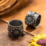 Embrace Calm and Sunshine – Sunflower Spinner Ring – For Moments of Peace and Joy - Image 4