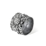 Sunflower spinner ring for peace and joy