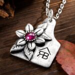 Embrace Heritage and Heart – Custom Cow Tag Birthstone Necklace – For the Cowgirl Who Inspires - Image 2