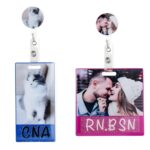 Custom photo badge buddy for nurses with personal touch