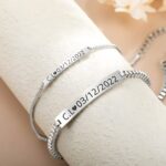 Embrace Your Story – Engraved Couple Bracelets – For Lovers Sharing Forever - Image 4