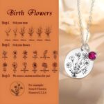 Embrace Your Story – Custom Birth Month Flower Name Necklace – A Timeless Treasure for Her - Image 2