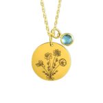 Embrace Your Story – Custom Birth Month Flower Name Necklace – A Timeless Treasure for Her - Image 11