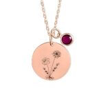 Embrace Your Story – Custom Birth Month Flower Name Necklace – A Timeless Treasure for Her - Image 12