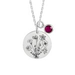 Embrace Your Story – Custom Birth Month Flower Name Necklace – A Timeless Treasure for Her - Image 13