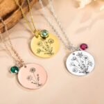 Embrace Your Story – Custom Birth Month Flower Name Necklace – A Timeless Treasure for Her - Image 4