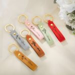 Carry Their Story Close – Custom Name & Birth Flower Keychain – A Cherished Token for Her Special Day - Image 3