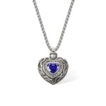 Heart Gemstone Urn Necklace for Remembering loved ones
