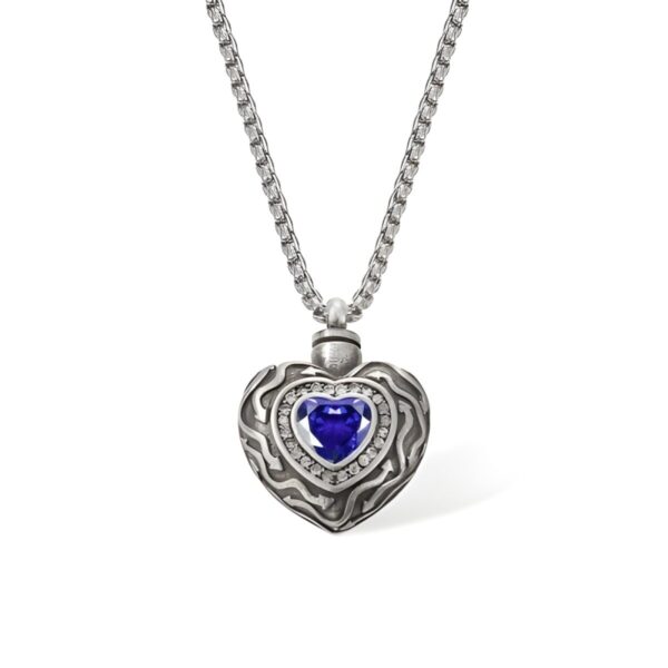 Heart Gemstone Urn Necklace for Remembering loved ones
