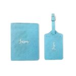Carry Your Story – Birthflower Leather Luggage Tag & Passport Cover Set – For Her Adventurous Journeys - Image 15