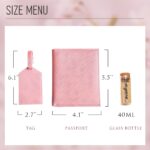 Carry Your Story – Birthflower Leather Luggage Tag & Passport Cover Set – For Her Adventurous Journeys - Image 18