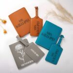 Personalized luggage tag and passport cover set