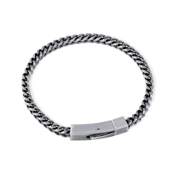 Engraved men's chain bracelet carrying his story close