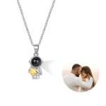 Embrace the Universe Together – Astronaut Space Projection Necklace – For Your Beloved on Magical Moments - Image 2