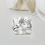 Embrace Freedom and Calm – Sterling Silver Dandelion Spinner Ring – For Her, A Soothing Token of Friendship - Image 3