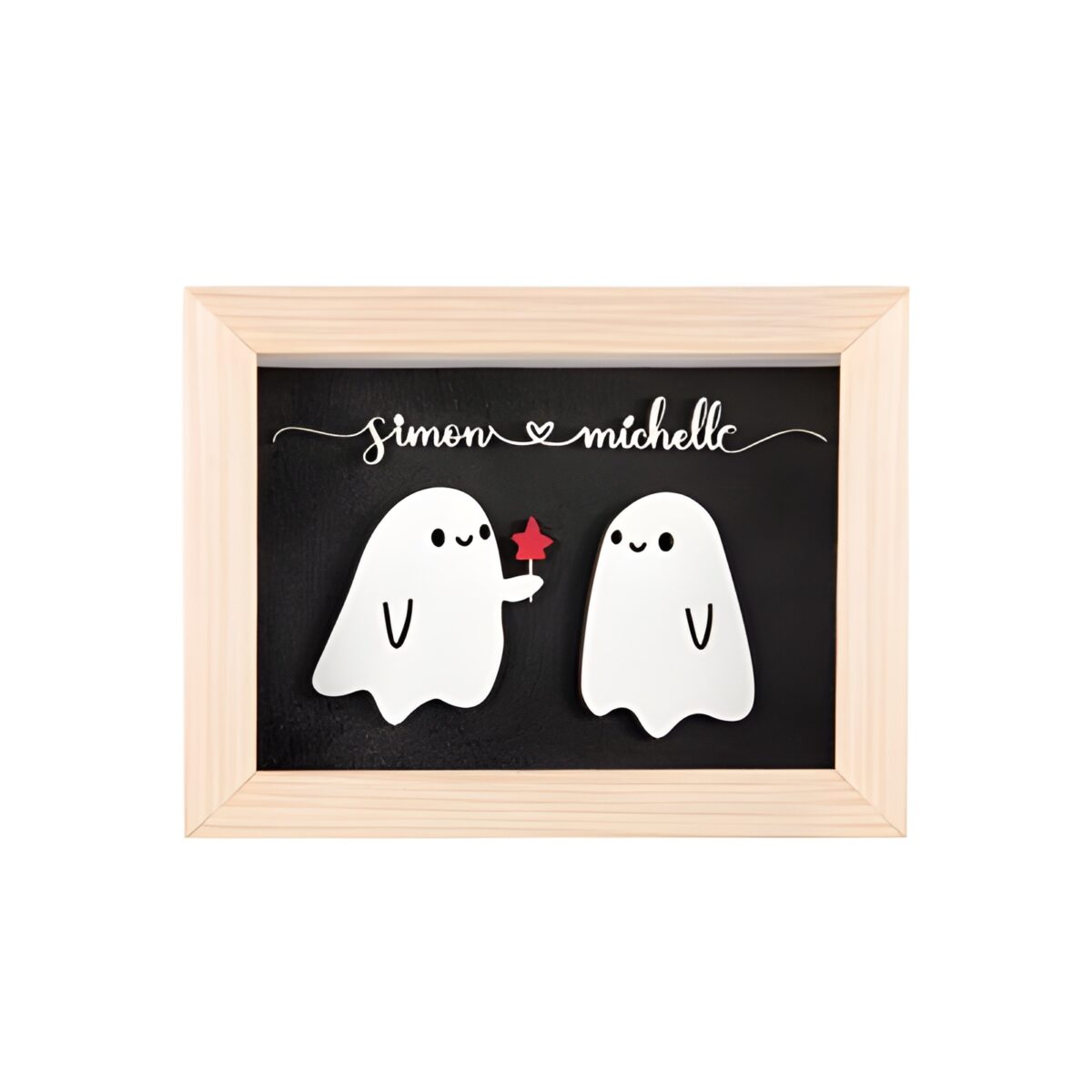 Custom ghost couple decor celebrating love and whimsy