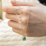 Embrace Your Story – Custom Name & Pear-Shaped Birthstone Necklace – A Cherished Keepsake for Every Milestone - Image 3