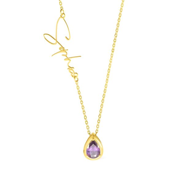 Custom name birthstone necklace for meaningful moments