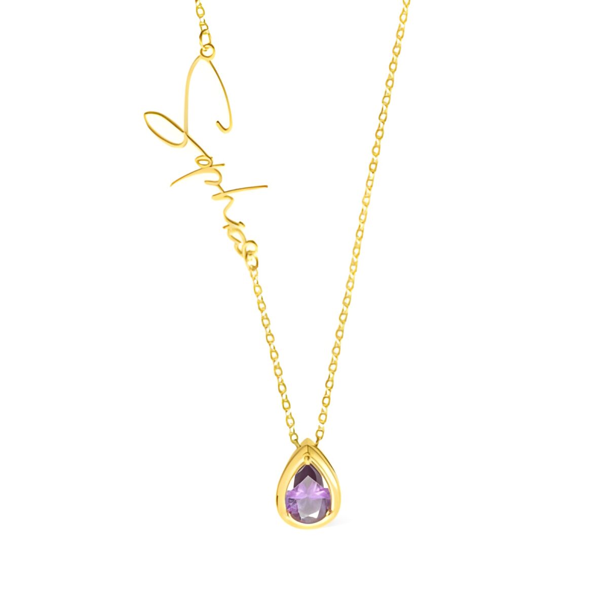 Custom name birthstone necklace for meaningful moments