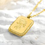 Embrace Your Story – Vintage Birth Flower & Stone Necklace – A Timeless Treasure for Her Special Day - Image 4