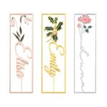 Personalized birth flower name bookmark for readers