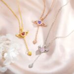 Embrace Love and Protection – Angel Wing Heart Necklace with Birthstone – A Cherished Treasure for Her Special Moments - Image 3