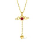 Embrace Love and Protection – Angel Wing Heart Necklace with Birthstone – A Cherished Treasure for Her Special Moments - Image 10
